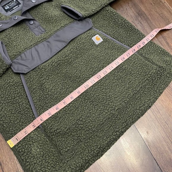 Carhartt Fleece 1/4 Relaxed Fit Fleece Jacket - Basil Heather - Picture 8 of 12